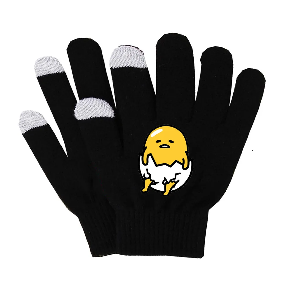 Аниме Gudetama перчатки женские мужские перчатки на палец хлопковые теплые перчатки нескользящие перчатки для сенсорного экрана - Цвет: 01