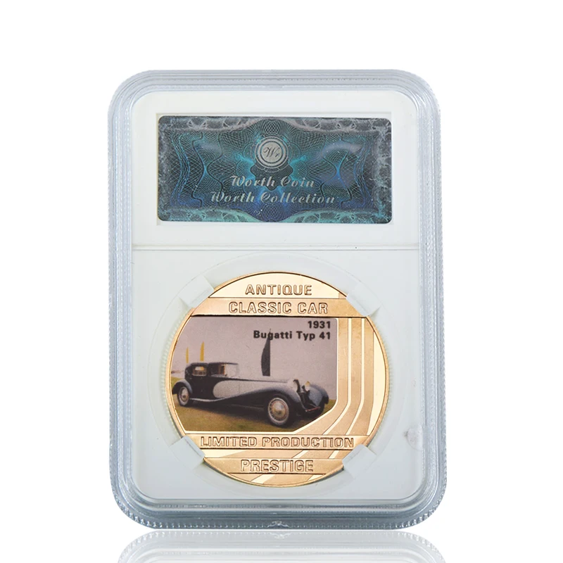 coin 2 with case WR старинные классические автомобильные золотые коллекционные монеты с держателем Cion памятная металлическая монета медаль сувенирный подарок набор дропшиппинг - Цвет: coin 2 with case