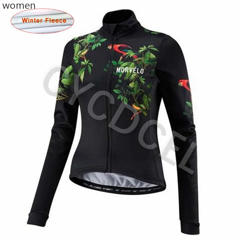 Morvelo, теплая флисовая велосипедная майка, женская зимняя одежда с длинным рукавом для горного велосипеда, гоночная одежда, Майо, Ropa Ciclismo mujer - Цвет: 10