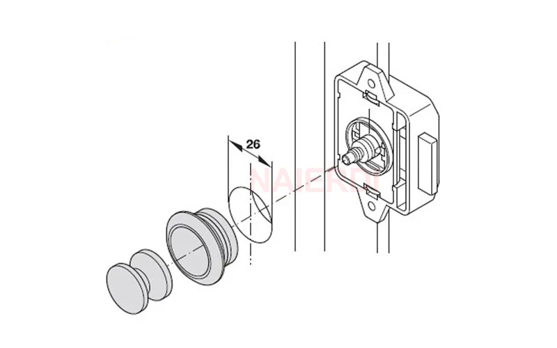 NAIERDI 26 мм Кемпер Автомобильный Замок диаметр RV Караван Лодка мотор домашний шкаф ящик защелка замки с кнопками для мебельного Оборудования