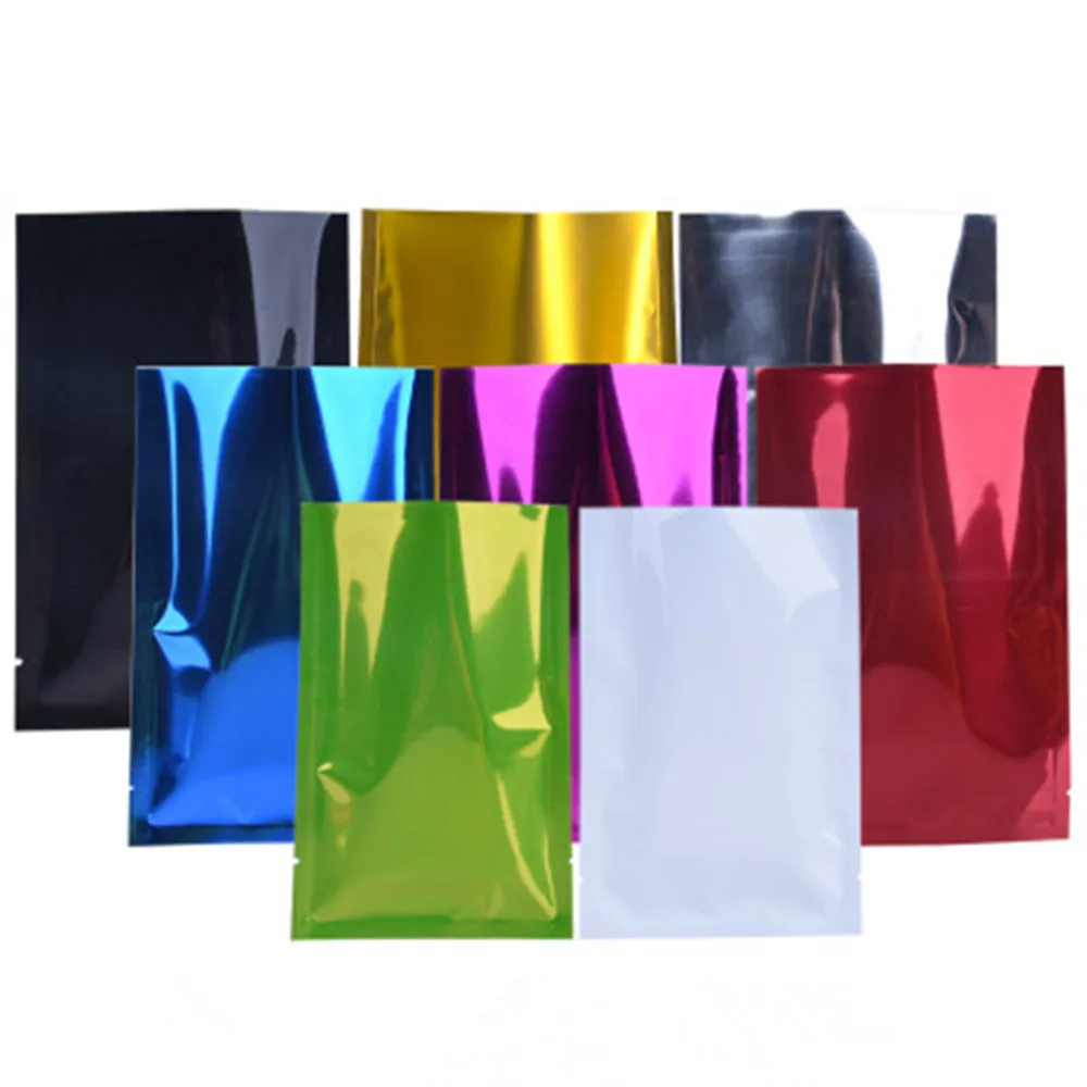100Pcs 7x10CM Open Top Aluminum Foil Vacuum Seal Storage Package Bag Mylar Coffee Powder Packing | Дом и сад