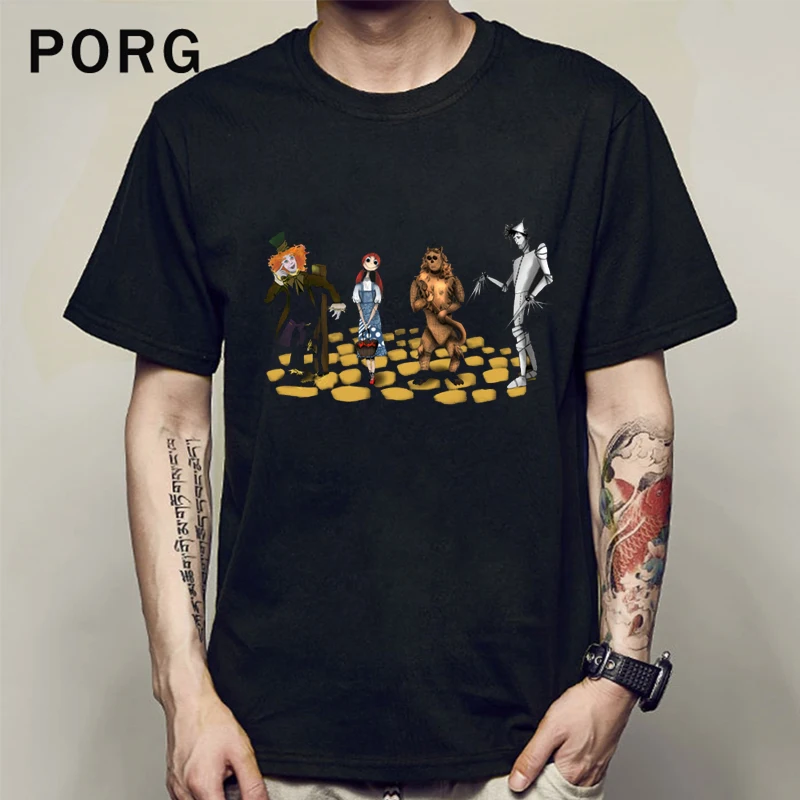

Wizard of Oz Burton Style Oversized T Shirt Print Men Harajuku T-Shirt Fashion Camisa Hombre Aesthetic Cotton100% Tumblr T-Shirt