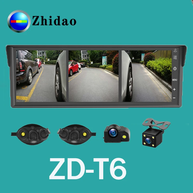 Zhidao T6 360 панорамная камера система 3 Сплит экран вид сбоку - Цена: 17 648,12 - 19 136,52 руб.