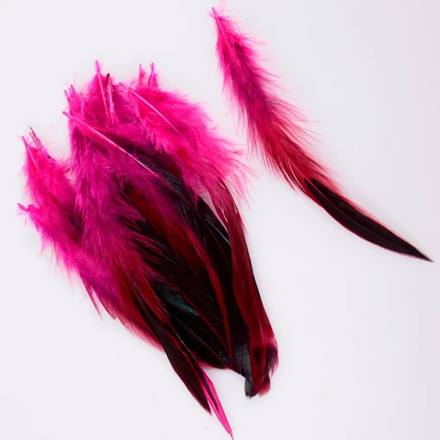 50/100Pcs Natural Black Rooster Feathers 13-18Cm Colorful Chicken Pheasant  Plumes For Crafts Jewelry Making Party Decoration orange 100PCS