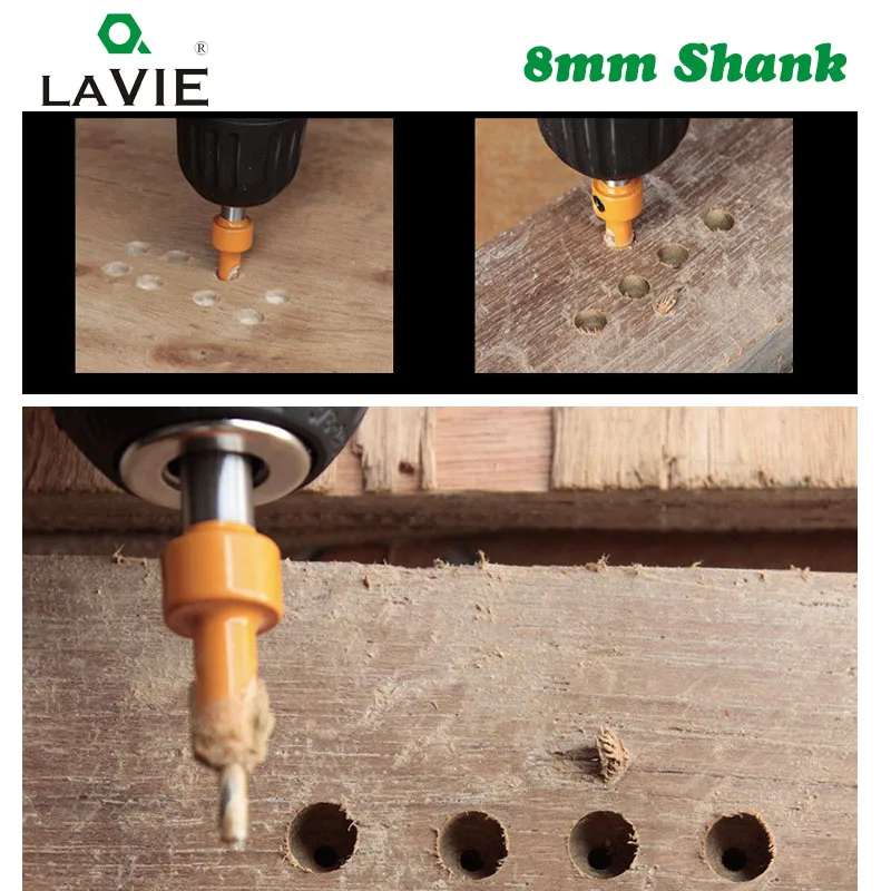 LAVIE 1pc 8mm Schaft HSS Senker Holz Router Bit Fräser Schraube Extractor Remon Abriss für Holz C08-339