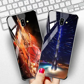 

Tempered Glass Case for Samsung Galaxy S20 Plus A51 Case Luxury Star Space Silicone Cover On Samsung A6 A8 J6 J4 Plus 2018 Cover