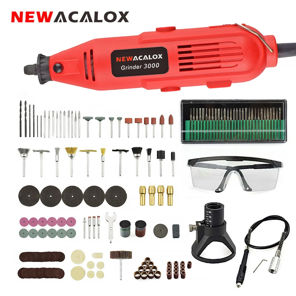 NEWACALOX 260 Вт Мини электрическая дрель 110V/220V переменный Скорость шлифовальный