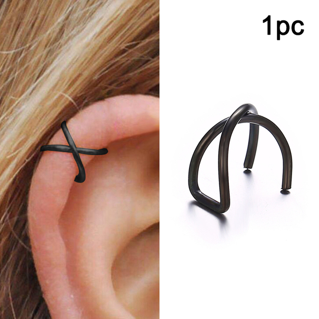 Fashion Butterfly Clip Earrings Ear Hook Stainless Steel Ear Clips Double Pierced Earring Earrings Women Girls Jewelry Gift