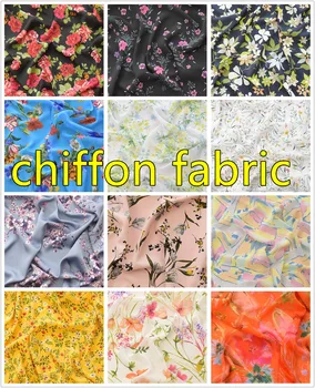 

Chiffon fabric Spring and summer printed dress fabric