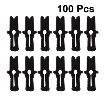 

100PCS Canopy Pressed Film Clamps Greenhouses Multi-purpose Plastic Clamps Thin Film Fixing Clips Tear Resistant Plastic Clamps