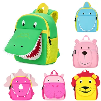 

2020New 3D Happy Animal Model School Big Waterproof Cute Cartoon Design Mochila Infantil Fashion Anti Lost Gift for Toddler Kids