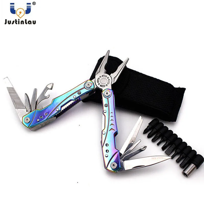

Multifunctional color titanium stainless steel multi-function pliers multi-purpose pliers outdoor camping manual tool pliers
