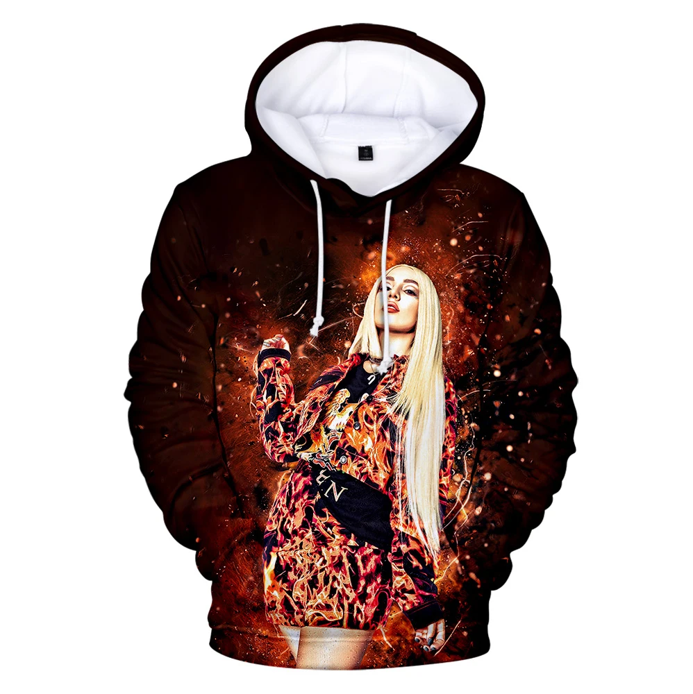 Personality New Ava Max Hoodies Sweatshirts Women Pullovers Full Sleeve  length Casual Clothing Men Comfortable Sweatshirts