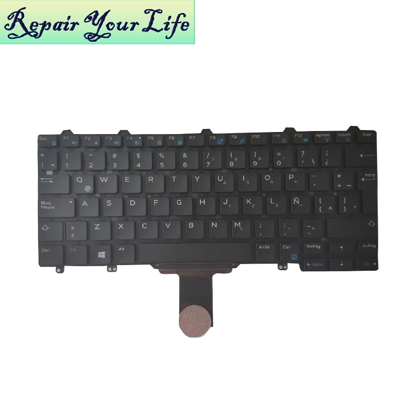 laptop keyboard LA Latin for DELL XPS 12 E5270 9250 E7275 3150 3160 E7270 0TMP0P NSK-LYAUC 1E PK131DK1A black Competitive Price