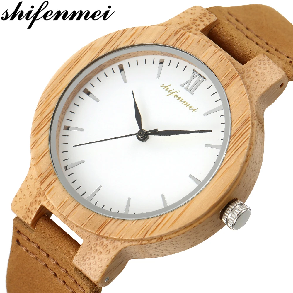 

Shifenmei Wooden Watch Couple Watches Men Clock Male Full Bamboo Wood Bracelet Quartz Wristwatch Gift for Man Women Luxury 5512