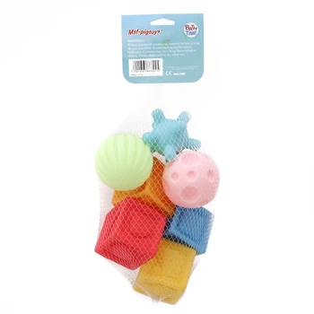 

Baby Hand Grasp Toy Baby Massage Vinyl Teethers Squeeze Toy 3D Touch Hand Soft Balls Soft Building Blocks