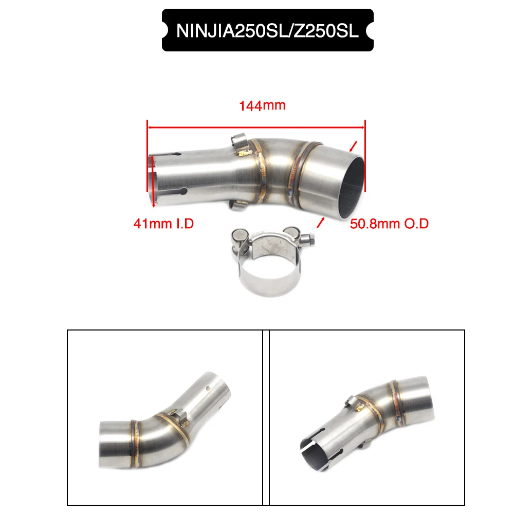 Выхлопной глушитель SCL для гоночного мотоцикла из нержавеющей стали зажим трубы