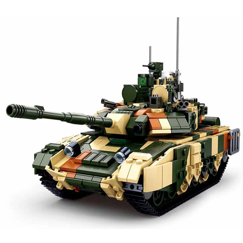 Военная серия Русский T90MS основная модель боевого танка сделай сам Аксессуары