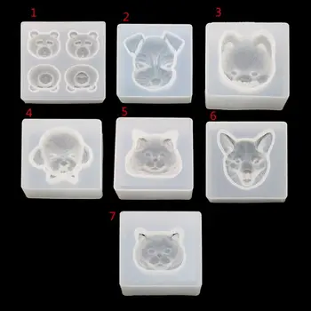 

Cute Pet Bear Dog Cat Pendant Resin Silicone Mold Jewelry Making Tools Art Craft
