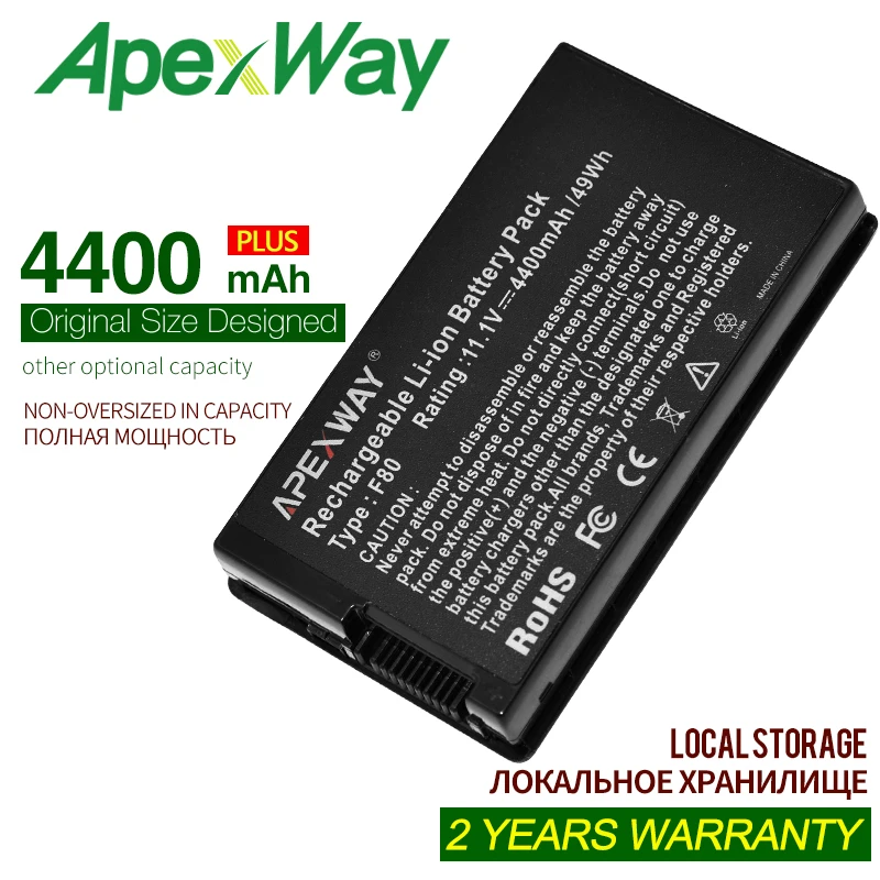 4400mAh аккумулятор для ноутбука Asus Pro86SE X88 X61 X88E F83V X61G X88S F83VD F83VF X61Q X88V K41 X61S X88VD K41E X61SL f80