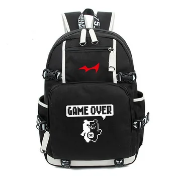 

Anime Danganronpa Dangan Ronpa Monokuma Game Over Cosplay Backpack Canvas Shoulder Bag Schoolbag Travel Bags for Students