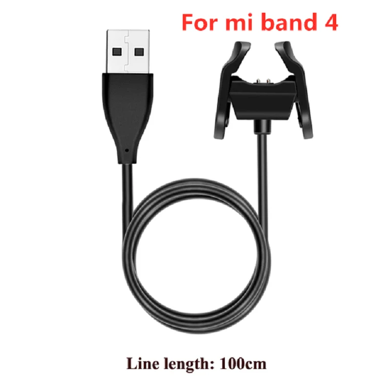 for mi band4 100cm Зарядное устройство s для Xiaomi Mi Band 2 3 4, зарядный кабель для передачи данных, док-станция, зарядный кабель, USB зарядное устройство для Xiaomi Mi Band 2 3 4 - Цвет: for mi band4 100cm