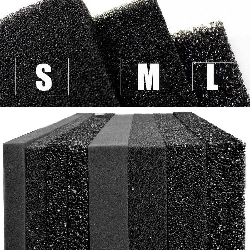 black biochemical cotton filter foam sponge for aquarium fish tank pond 50 12 2cm Aquarium Filter Bio. Sponge S/M/L/XL Biochemical Cotton Fish Tank Pond Foam Sponge Filter Black Multiple Size