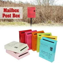 Ретро американский пасторальный настенный почтовый ящик мода ведро газета коробки почтовый ящик металлический буквенный замок для почтового ящика украшения сада