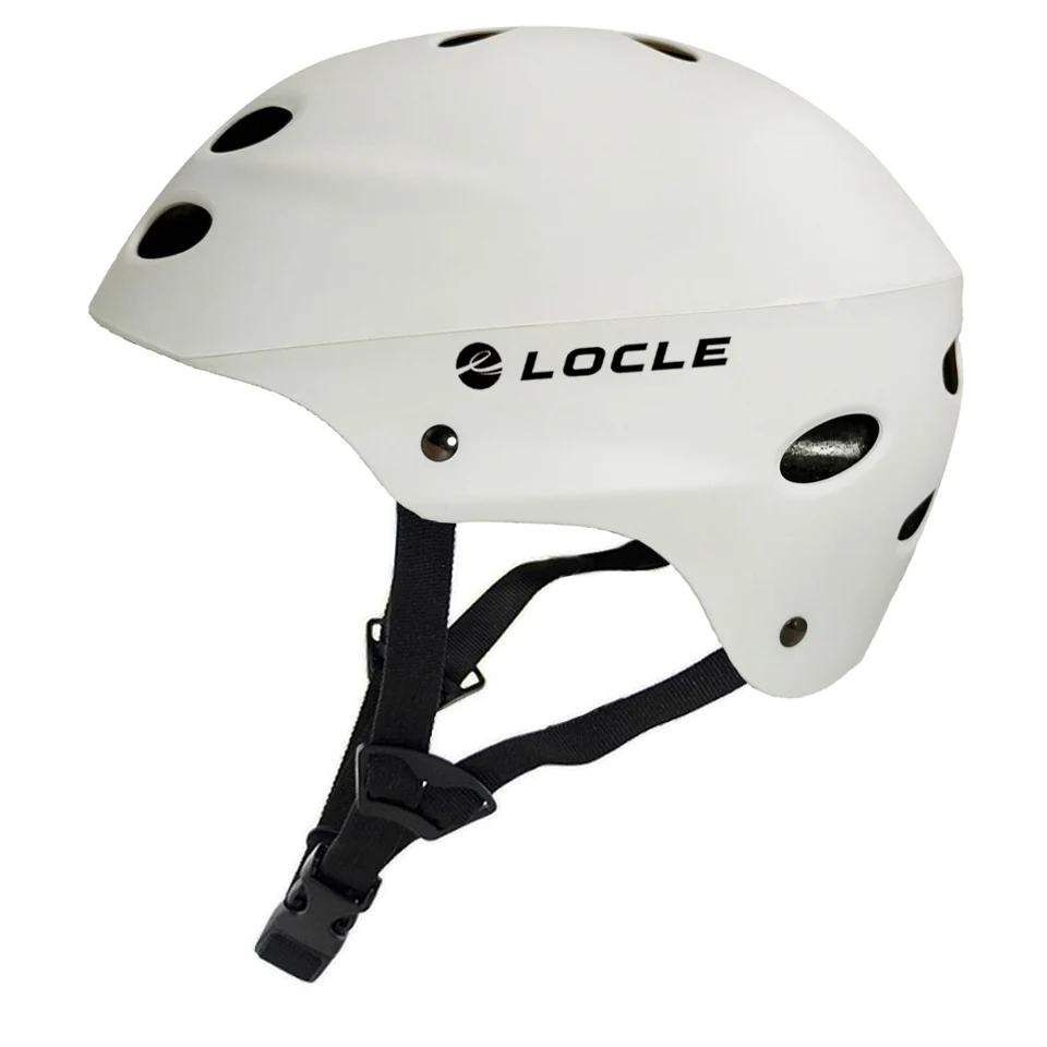 Белый LOCLE Adult Children Skiing Helmet CE Certification 52-64cm Ski Helmet Snow Skiing Skateboard Snowboard Helmet - Цвет: Белый