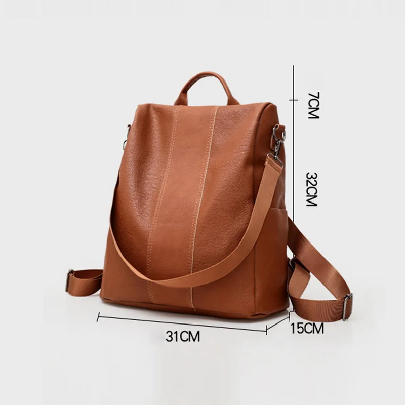 LOOZYKIT ретро женский кожаный рюкзак, повседневный школьный рюкзак для колледжа, студенческий ноутбук, рюкзак для девочек, рюкзак для путешествий, Противоугонный