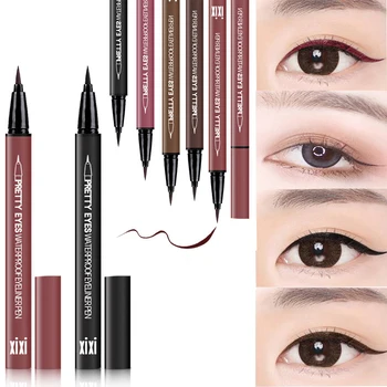 

7 color waterproof eyeliner professional quick-drying soft anti-watercolor makeup liquid brown red blue gray eyeliner