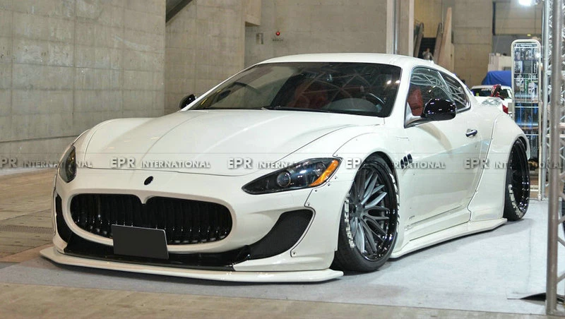 FRP Передняя уплотнительная прокладка для Maserati Gran Turismo LB стиль стекло волокно спереди губ комплект расширителей колесных арок тюнинг для Gran Turismo Racing