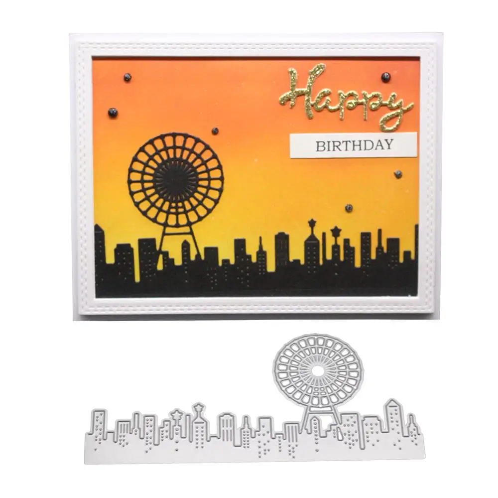 

City Frame Metal Cutting Dies New 2019 Architecture Dies People Scrapbooking For Card Making Embossing Die Cuts Birthday Crafts