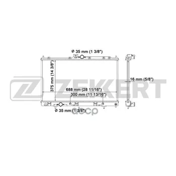 

Radiator OHL. DV. Mitsubishi Lancer IX 03-zekkert art. mk-1186