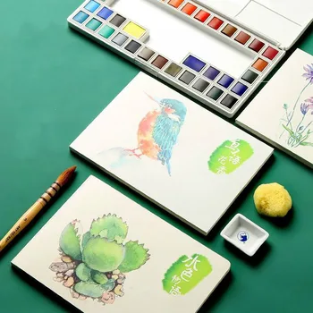 

Professional 300gms 12Sheets Painting Tutorial Watercolor Paper Painted Water-soluble Book Line draft For Artist Student