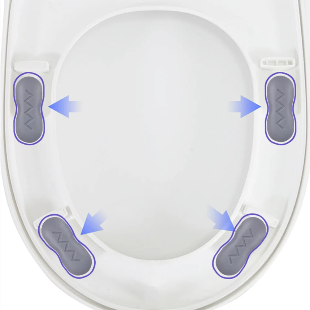 New Toilet seat support 4Pcs Self-adhesive Home Toilet Seat Cover Lifter Heighten Bumper Cushion Pad