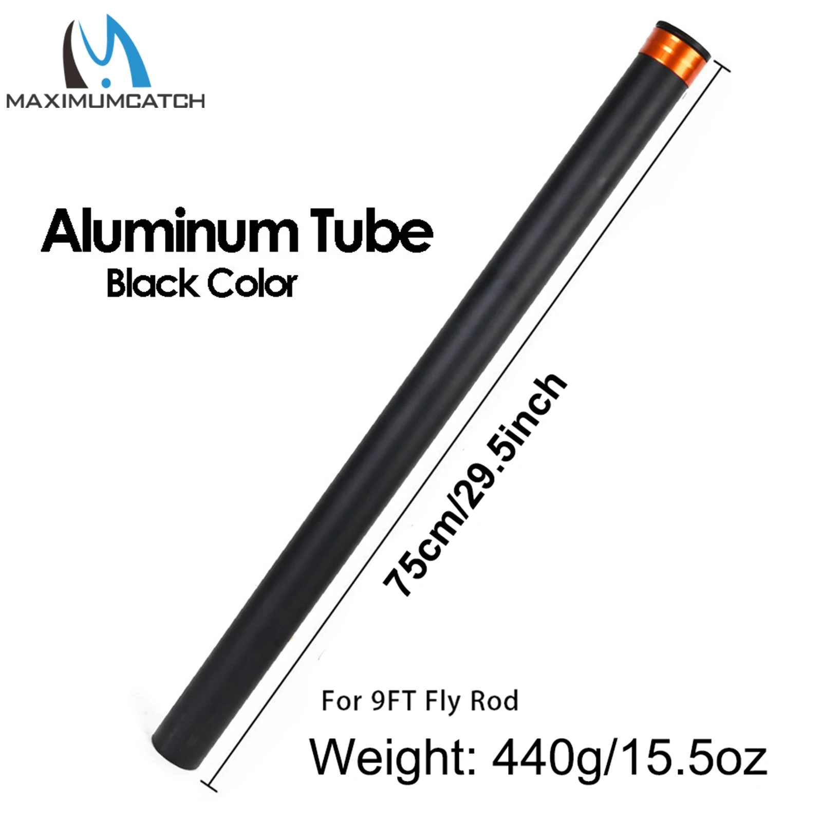 Maximumcatch Aluminum Alloy Fly Rod Case for 72cm 9FT 4pieces Rod