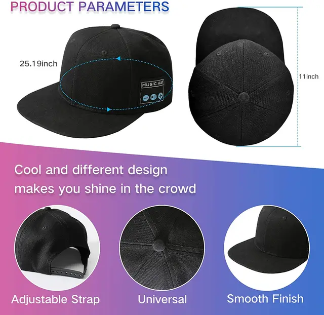 Wireless Bluetooth 5.0 Speaker Hat/Cap with (Inbuilt Microphone) Wireless Smart Speaker