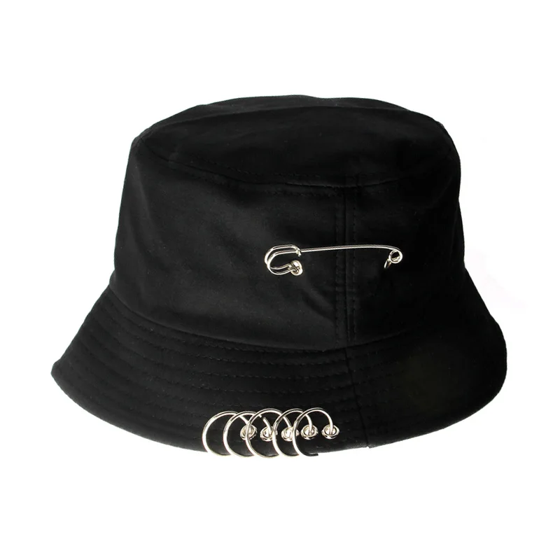 Крутая шляпа с кольцом, чашка для мужчин и женщин, уличная пляжная шляпа от солнца, черная, белая, модная Рыбацкая шляпа для рыбалки, твердые крышки, Панама