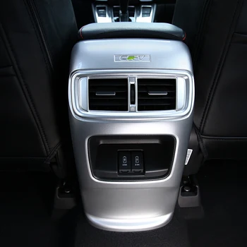 

For Honda CR-V CRV 2017 2018 Interior Armrest Box Rear Air Vent Outlet Panel Cover Trim Car styling auto accessories