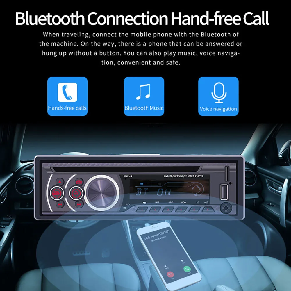 1 Din Автомобильный многофункциональный Bluetooth стерео CD VCD DVD AUX USB Радио Аудио Мультимедиа MP3 плеер автомагнитола
