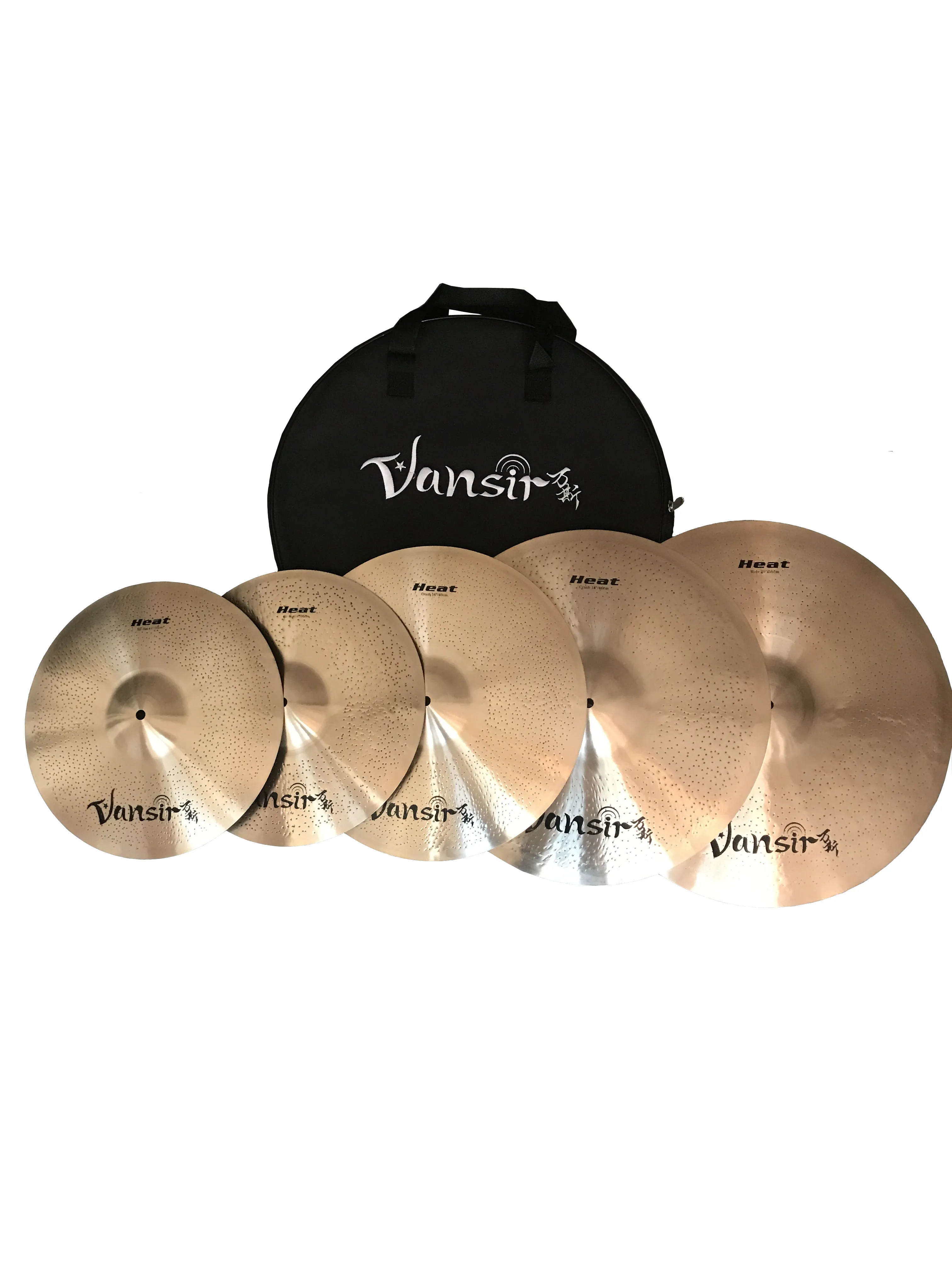 

Vansir Handmade Cymbals B20 Heat Series 14''HH+16''Crash+18''Crash+20''Ride +Cymbal Bag