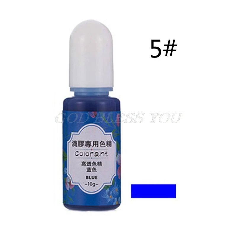5 13 Colors Epoxy UV Resin Coloring Dye Liquid Epoxy Pigment Resin Colorant Fading Resistance10ml Translucent Pigment - Цвет: 5
