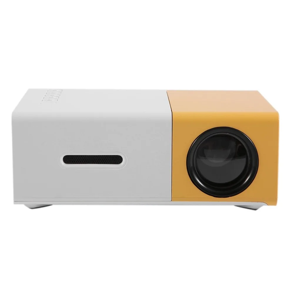YG300 профессиональный мини-проектор Full HD1080P домашний кинотеатр светодиодный ЖК-проектор видео медиаплеер проектор желтый и белый США