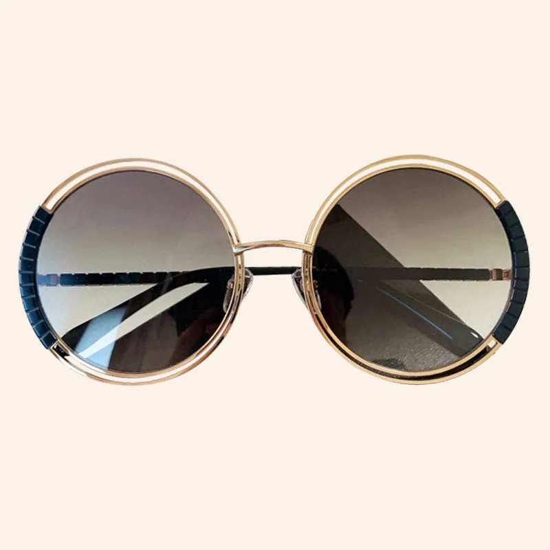 

Famous Brand Designer Sunglasses Classic Round Sunglasses For Women Acetate Gradient UV400 Lens Shade Lunette Soleil Femme