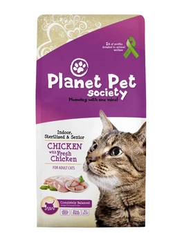 

Planet Pet indoor & sterilized chicken for sterilize. Cats with chicken X PCs