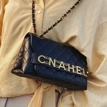 

Women Bags Designer Fashion Plaid Pattern Shoulder Messenger Bag Letter Designer Chain Bag Luxury Square Lozenge Channel Handbag