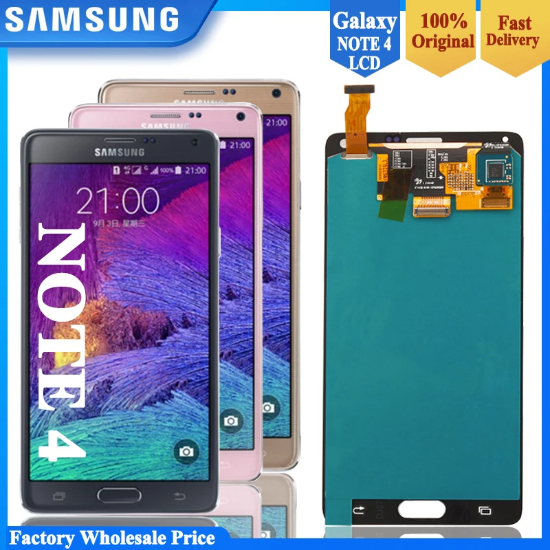 Оригинальный сменный ЖК-дисплей 5 7 дюйма для samsung Galaxy Note 4 Note4 N910 N910C N910A N910F N910H с