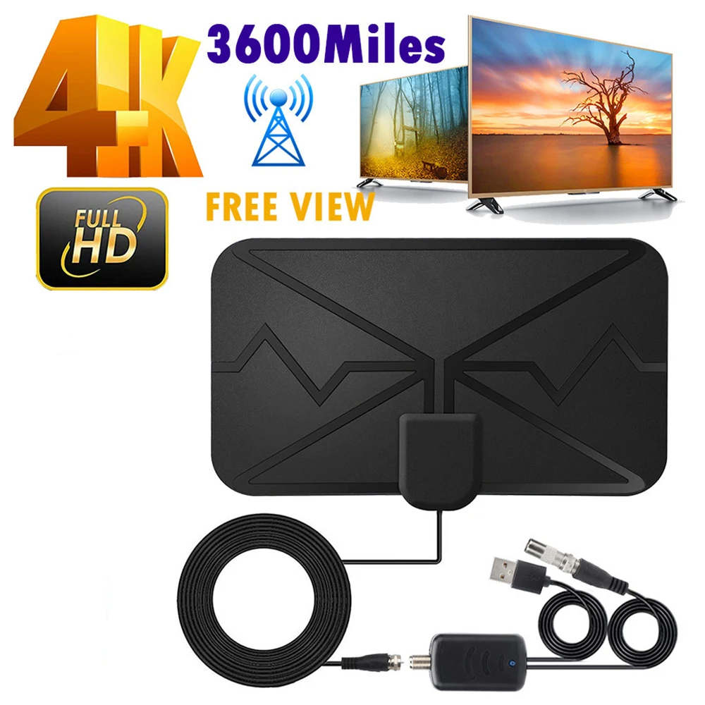 Комнатная ТВ-антенна 4k с усилителем воздушный усилитель сигнала USB 3600 миль Lineaire Hd
