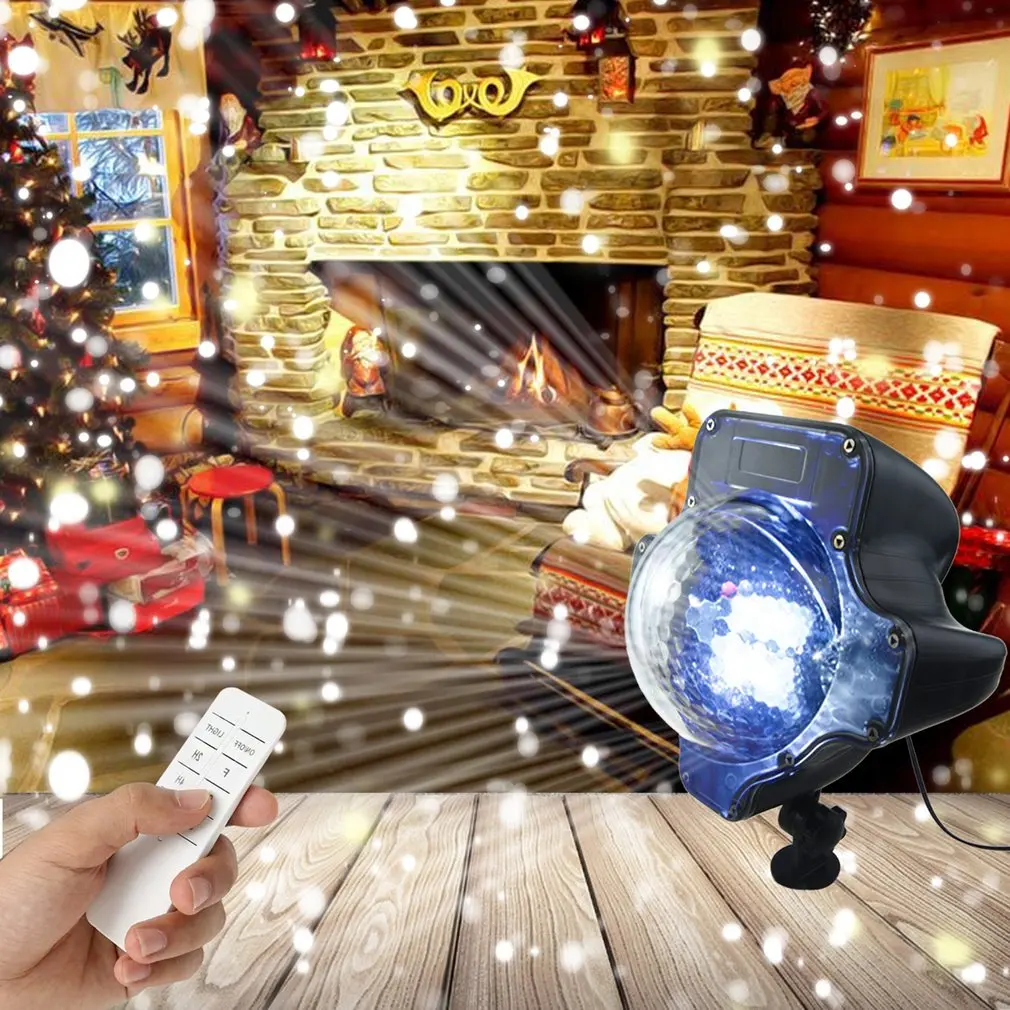 Тыквенный светодиодный светильник для снегопада Радиочастотный пульт дистанционного управления прожектор с эффектом снегопада светильник Снежный светильник светодиодный Ландшафтный Рождественский сценический светильник